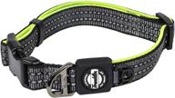 🐶 enhanced safety & comfort: franklin pet supply reflective nylon dog collar with neoprene & adjustable fit logo