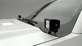 img 3 attached to ZROADZ Ditch Hood Hinge LED Mounting Bracket - Fits 2015-2019 Chevy Silverado 2500 3500 - Mounts (2) 3 Inch LED Pod Lights - Mild Steel Gloss Black - Easy Bolt-On Installation - Part Number Z361221