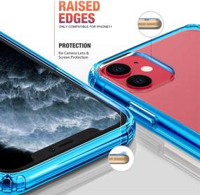 img 3 attached to Mkeke Clear iPhone 11 Case - 6.1 Inch Blue Clear Cover