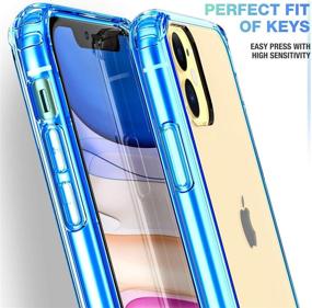 img 1 attached to Mkeke Clear iPhone 11 Case - 6.1 Inch Blue Clear Cover