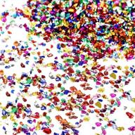 100g multicolor crushed glass: irregular glitter gem stones for crafts, nail art, resin diy, mobile phone case decoration, jewelry making & more logo