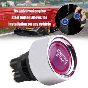 img 1 attached to 🔴 MRELC Start Switch: 12V DC 50A Car Engine Button Stater – Red Push Start Ignition Switch for Racing Momentary