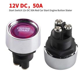 img 3 attached to 🔴 MRELC Start Switch: 12V DC 50A Car Engine Button Stater – Red Push Start Ignition Switch for Racing Momentary