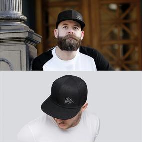 img 2 attached to 🧢 Stylish Negi Snapback Hats: Men's Black Flat Bill Trucker Fitted Baseball Cap - Adjustable & Trendy