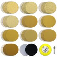 poliwell 3 inch sanding discs - premium variety 40-1000 grit, for wet & dry sanding 🪚 - pack of 100 - hook & loop - ideal for da sanders, drills, woodworking, and automotive logo