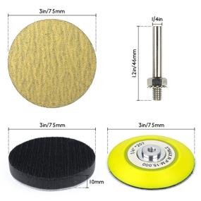 img 2 attached to Poliwell 3 Inch Sanding Discs - Premium Variety 40-1000 Grit, for Wet & Dry Sanding 🪚 - Pack of 100 - Hook & Loop - Ideal for DA Sanders, Drills, Woodworking, and Automotive