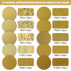 img 3 attached to Poliwell 3 Inch Sanding Discs - Premium Variety 40-1000 Grit, for Wet & Dry Sanding 🪚 - Pack of 100 - Hook & Loop - Ideal for DA Sanders, Drills, Woodworking, and Automotive