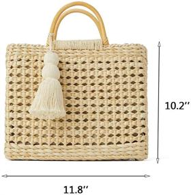 img 3 attached to QTKJ Fashion Crossbody Hand Woven Shoulder