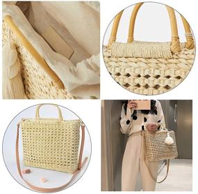 img 2 attached to QTKJ Fashion Crossbody Hand Woven Shoulder