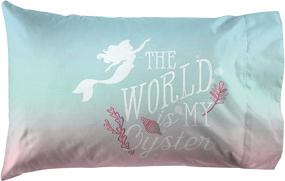 img 1 attached to 🧜 Disney The Little Mermaid Rainbow Comforter & Pillowcase Set - Queen Size, Super Soft Kids Reversible Bedding with Ariel, Fade Resistant Polyester Microfiber Fill (Official Disney Product)