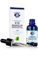 🌿 gentle, waterproof eye makeup remover - moisturizing and organic with vitamin e and tea tree oil: perfect solution for dry, itchy eyelids and irritated eyes (1-pack) logo