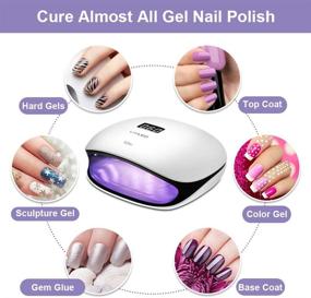 img 1 attached to Salon-Quality 48W UV LED Gel Nail Lamp by CCHOME - Professional Nail Dryer for Gel Polish with 4 Timer Settings, Automatic Sensor & Nail Art Tools for Perfect Manicure