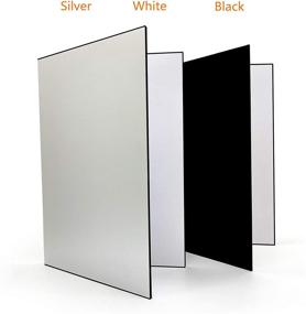 img 3 attached to (2 Pack) 3-in-1 Photography Reflector Cardboard, A3 (17x12 Inch) Folding Light Diffuser Board for Still Life, Product, and Food Photo Shooting - Black, Silver, and White Reflectors