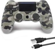 wireless game controller for play station 4 - dual vibration joystick (camouflage, not-oem) logo