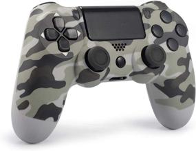 img 3 attached to Wireless Game Controller for Play Station 4 - Dual Vibration Joystick (Camouflage, NOT-OEM)