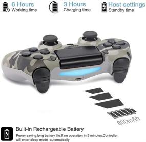 img 2 attached to Wireless Game Controller for Play Station 4 - Dual Vibration Joystick (Camouflage, NOT-OEM)