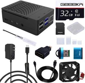 img 3 attached to 🔥 GeeekPi Raspberry Pi 4 Case with Fan, 5V 3A Power Supply, Heatsinks, 32GB Preloaded SD Card (Noobs), USB Card Reader, Micro HDMI Cable, HDMI Adapter – Ideal for Raspberry Pi 4 Model B (RPi Board Not Included)