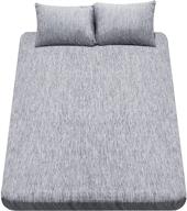 🌬️ stay cool and comfy with our queen cooling sheet set - includes cooling fitted sheet, 2 pillowcases - deep pocket queen size sheets - grey logo