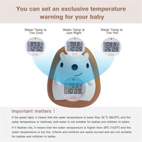 img 2 attached to 🛁 B&amp;H Digital Baby Bath Thermometer 2021: Room Thermometer, LED Display, Temperature Warning, Floating Toy for Infant Toddler Bathtub Pool