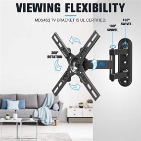 img 1 attached to 📺 Mounting Dream MD2462: Full Motion TV Wall Mount Bracket for 17-39" LED/LCD TVs - Articulating Arms, VESA 200x200mm, 33 lbs Capacity