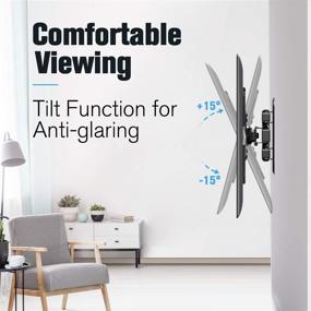img 2 attached to 📺 Mounting Dream MD2462: Full Motion TV Wall Mount Bracket for 17-39" LED/LCD TVs - Articulating Arms, VESA 200x200mm, 33 lbs Capacity