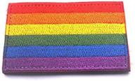 🏳️ lgbt pride rainbow flag patch - gay rights embroidered emblem with hook and loop - el arco iris bandera logo