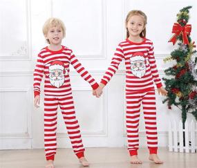 img 2 attached to Benaive Matching Family Christmas Pajamas Set: Festive Sleepwear for Boys, Girls, Women, and Men