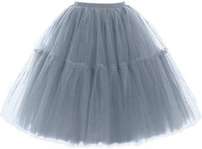 img 4 attached to 👗 Darkgray FOLOBE Layered Princess Petticoat for Women's Clothing