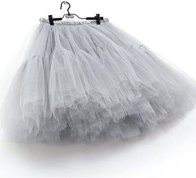 img 3 attached to 👗 Darkgray FOLOBE Layered Princess Petticoat for Women's Clothing