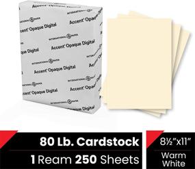 img 3 attached to 📄 Accent Opaque Cream 8.5x11 Cardstock Paper - 80lb, 250 Sheets Ream - Premium Super Smooth Heavy Cardstock for Ink Heavy Projects