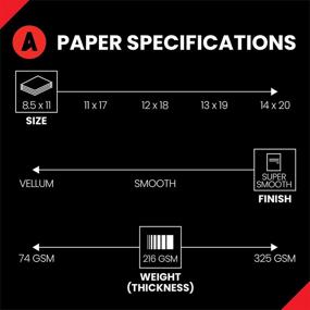 img 2 attached to 📄 Accent Opaque Cream 8.5x11 Cardstock Paper - 80lb, 250 Sheets Ream - Premium Super Smooth Heavy Cardstock for Ink Heavy Projects