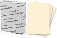 📄 бумага accent opaque cream 8,5x11 для карточек - 80 фунтов, 250 листов в пачке - премиум-карточная бумага супергладкая и тяжелая для чернильных проектов. логотип