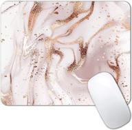 🖱️ imayondia rose gold marble mouse pad - custom gaming mouse pad with modern marbling design - portable non-slip rubber base wireless mouse pad for laptop mat логотип