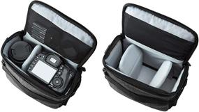 img 3 attached to 📷 BAGSMART Camera Bag: Premium Padded Shoulder Bag with Rain Cover - Perfect for SLR DSLR, Lenses, Cables, Accessories, in Stylish Grey