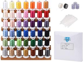 img 4 attached to 🧵 Simthread Machine Embroidery Thread and Tear Away Stabilizer Backing Gift Box - 40 Brother Colors Plus 2 Spools 40WT 500M (550Y) - Stabilizer Weight 1.8OZ 8"x8" 100pcs / Pack for Embroidery Machine: Complete Set for High-Quality Embroidery