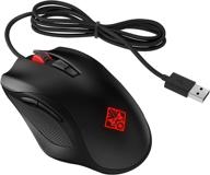 🖱️ enhanced hp omen 600 wired usb gaming mouse (black/red) логотип