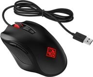 🖱️ enhanced hp omen 600 wired usb gaming mouse (black/red) logo