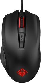 img 3 attached to 🖱️ Enhanced HP OMEN 600 Wired USB Gaming Mouse (Black/Red)