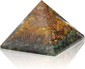 img 4 attached to 🌈 Experience Abundance with Opulent Crystals' Orgonite Pyramid featuring Green Aventurine, Tiger's Eye, Citrine, Clear Quartz - Energize your Crown Chakra and Enhance Healing Meditation