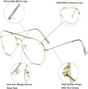 img 2 attached to 🕶️ AISSWZBER Aviator Glasses - Superior Eyewear for Optimal Style and Vision