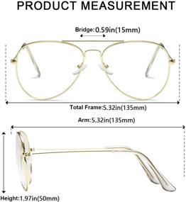 img 1 attached to 🕶️ AISSWZBER Aviator Glasses - Superior Eyewear for Optimal Style and Vision