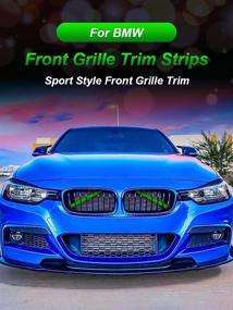 img 3 attached to 🚗 Enhance Your BMW F20 F30 2012-2018 with DWVV M-Performance Grille Insert Trims - Green Color Option