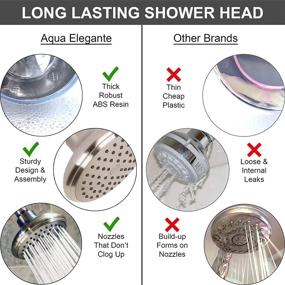img 2 attached to 🚿 Enhanced High Flow Water Saving Showerhead: Optimal 4 Inch Gentle Water Pressure in Wall Mount Shower Head - Versatile Indoor and Outdoor Modern Bath Spa Fixture for Showers - 2.5 GPM - Elegant Brushed Nickel Design