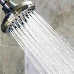 img 3 attached to 🚿 Enhanced High Flow Water Saving Showerhead: Optimal 4 Inch Gentle Water Pressure in Wall Mount Shower Head - Versatile Indoor and Outdoor Modern Bath Spa Fixture for Showers - 2.5 GPM - Elegant Brushed Nickel Design