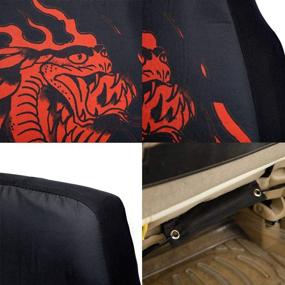 img 2 attached to KANGLIDA Dragon Pattern Auto Seat Protector: 2 Piece Bucket 🐉 Seat Cover with Printed Dragon Design for Car, SUV, Truck, or Van