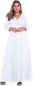 img 1 attached to POSESHE Womens V Neck Sleeve Evening Women's Clothing and Dresses