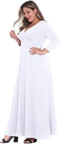 img 2 attached to POSESHE Womens V Neck Sleeve Evening Women's Clothing and Dresses