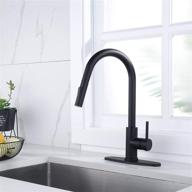 soka commercial kitchen faucet with pull down sprayer rv touch faucet for kitchen sink singel handle travel trailer matte black kitchen faucet high arc fit for 1 &amp logo