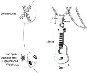 img 3 attached to XUANPAI радиально-упорный подшипник для гитары из нержавеющей стали с пепельницей-урной в виде кулончика памятных покойников для мужчин и женщин - кулончик памяти покойных