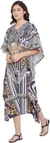 img 3 attached to 👗 Striped Women's Kaftan Kimono Swimsuit - Fashionable Ladies' Clothing